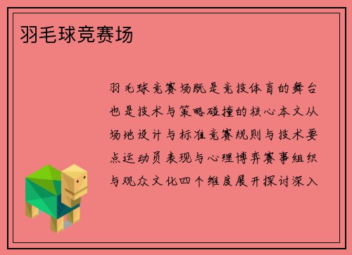 羽毛球竞赛场